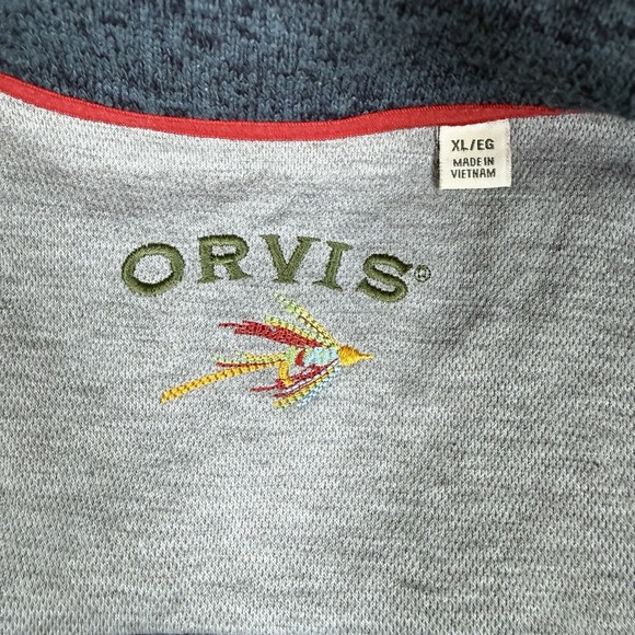 Orvis Denali Sweater Vest Men's XL‎ Blue Full Zip Fleece hiking Outdoor - Picture 4 of 7